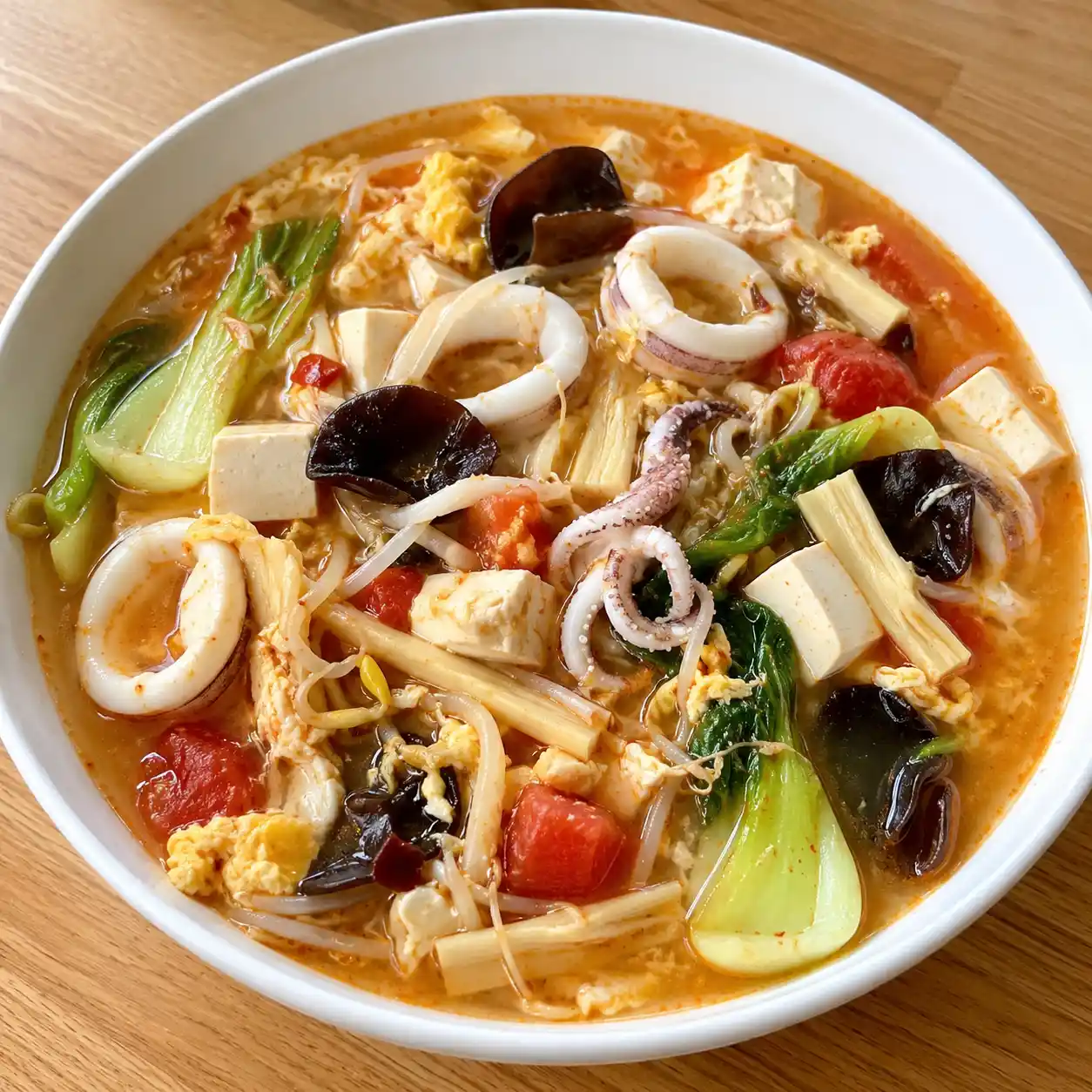 泡椒花枝豆腐酸辣羹