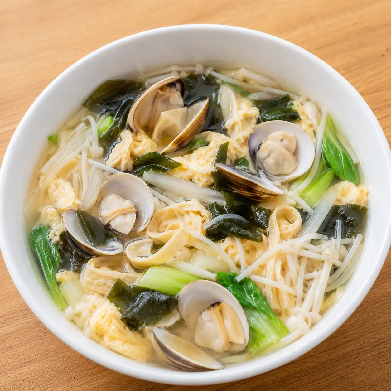 昆布蛤蜊海帶芽豆皮羹