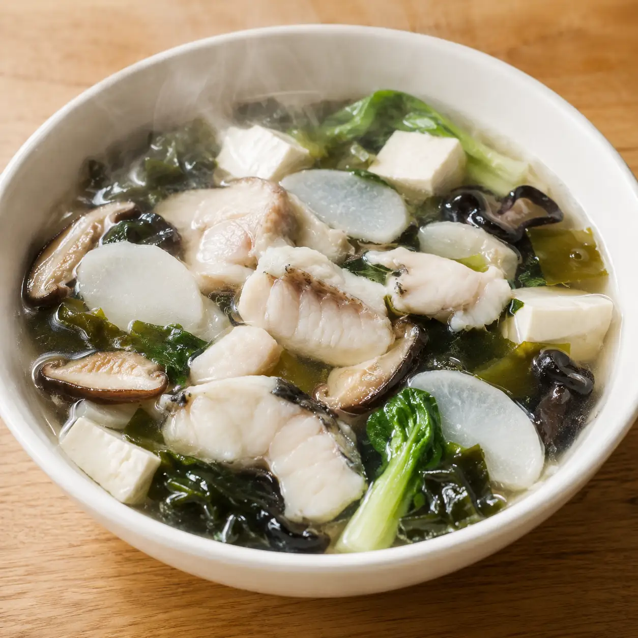 山藥薄片魚片昆布海帶芽羹