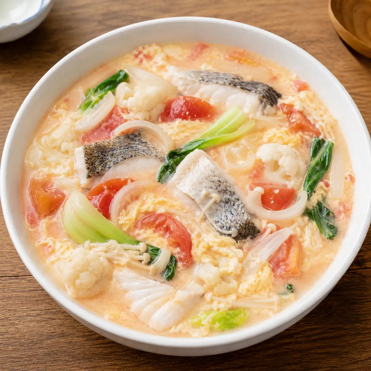 番茄鱸魚豆漿酸香羹