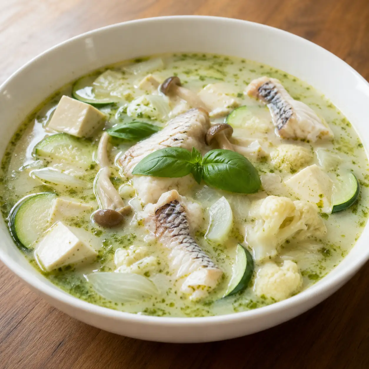 青醬鯛魚豆漿白湯羹