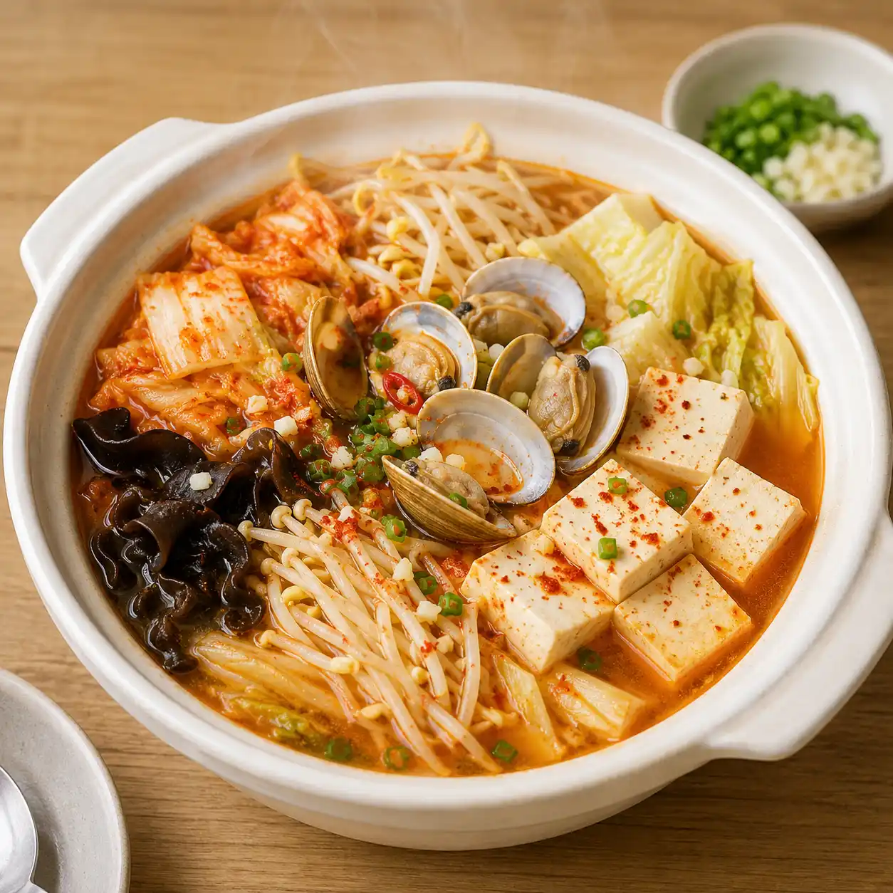 泡菜蛤蜊豆腐蔬菜鍋
