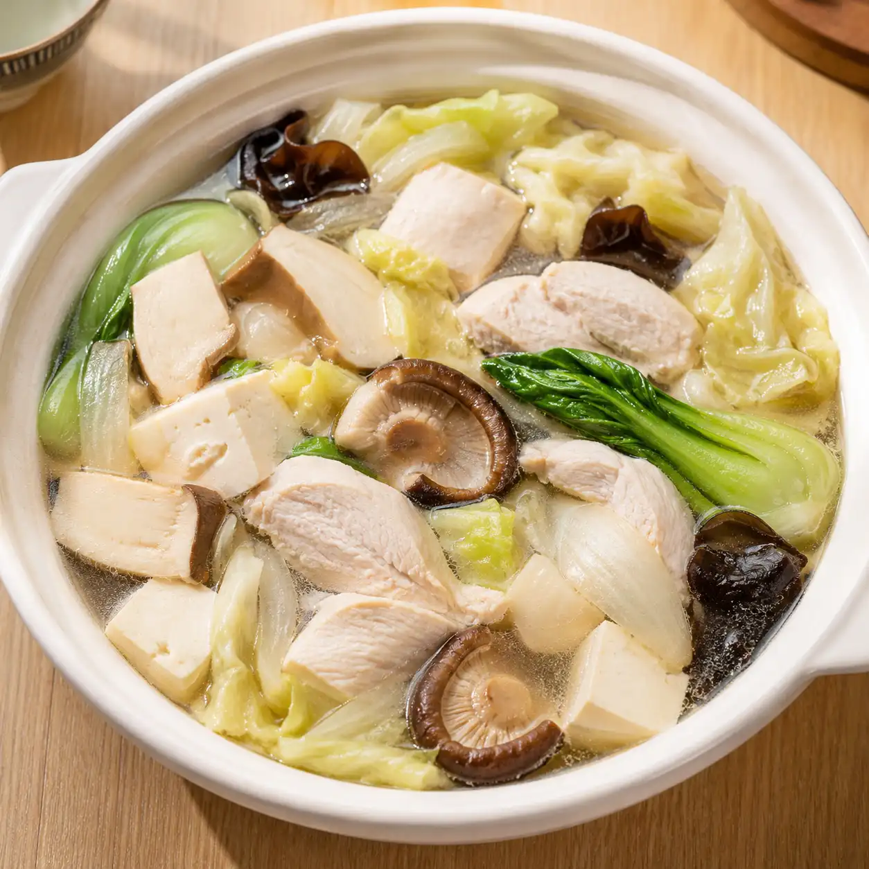 香菇雞胸豆腐滑口鍋