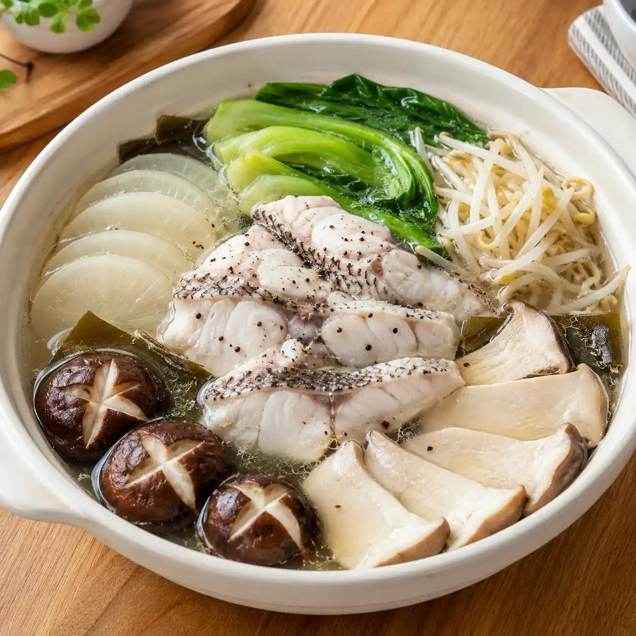 杏鮑菇魚片昆布暖鍋
