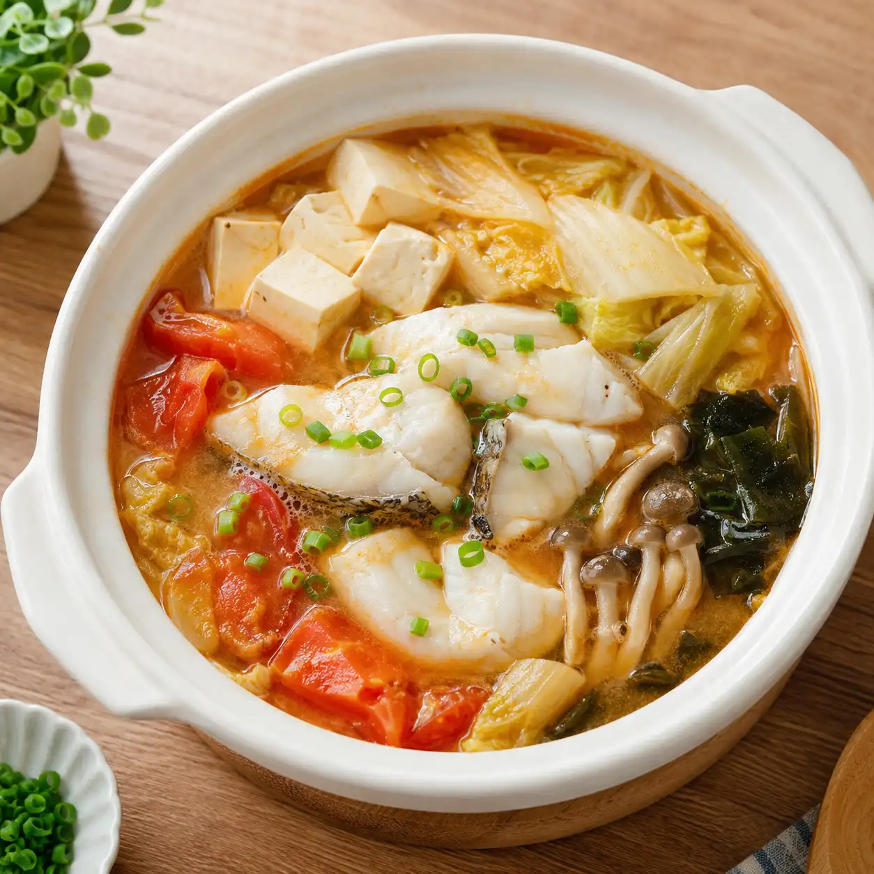 番茄味噌鱈魚豆腐鍋