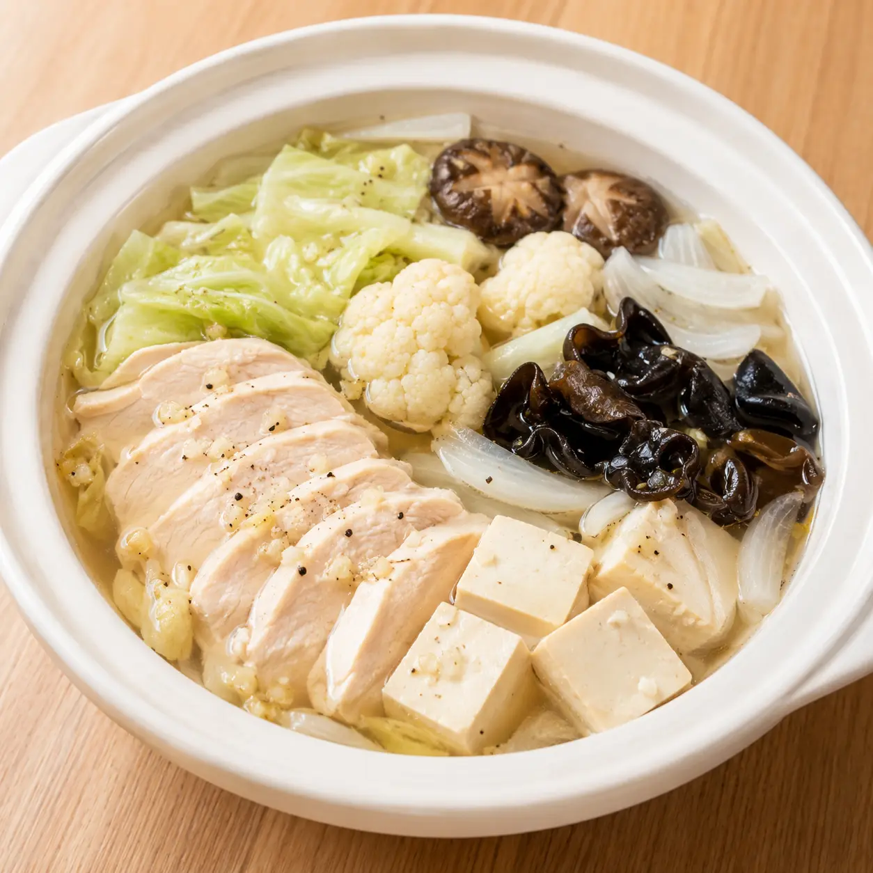 蘋果醋胡椒雞胸高麗鍋
