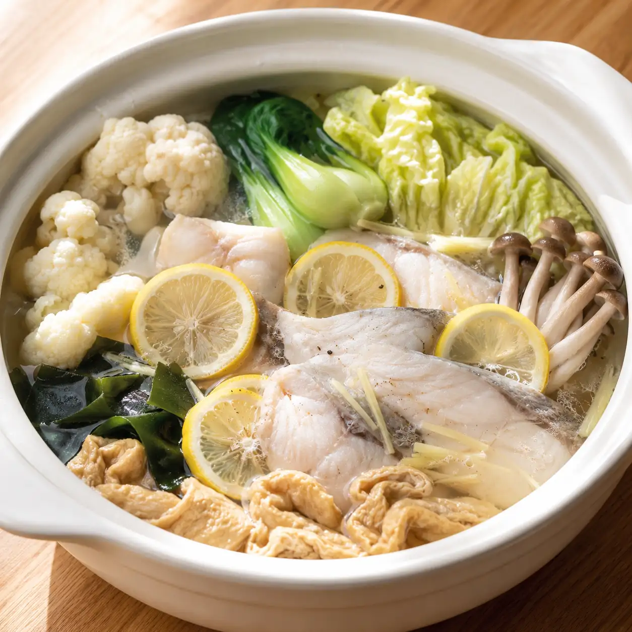檸檬胡椒鯛魚豆皮鍋