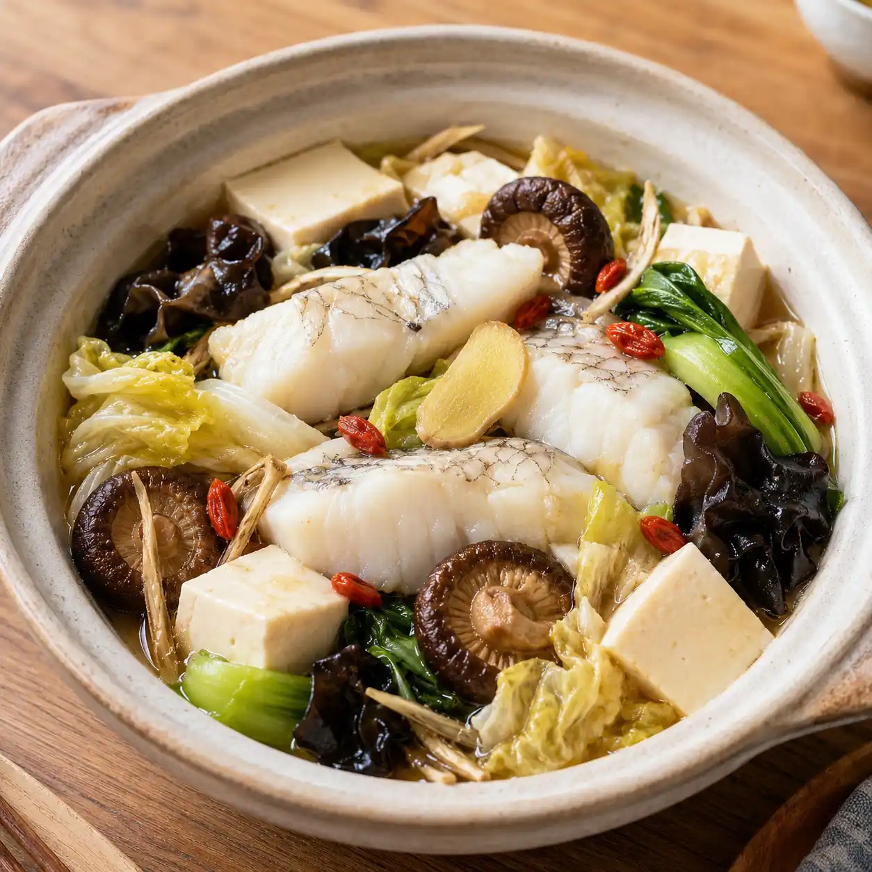 藥膳感鱈魚豆腐乾鍋