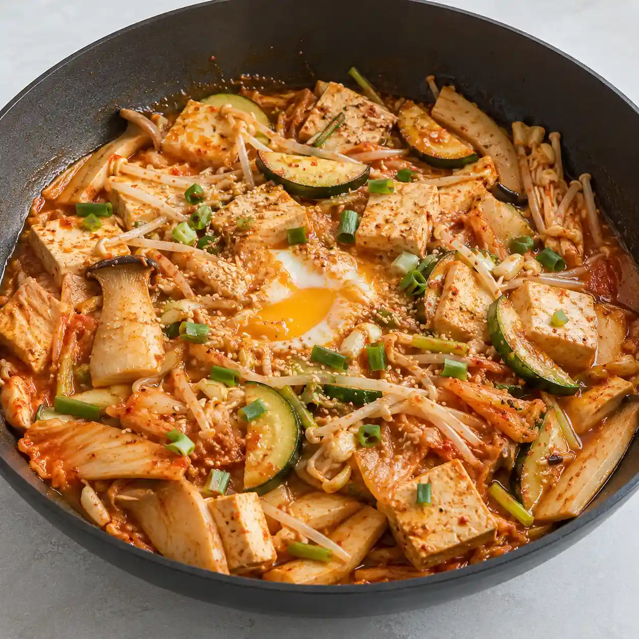 韓式辣豆腐鮮菇乾鍋