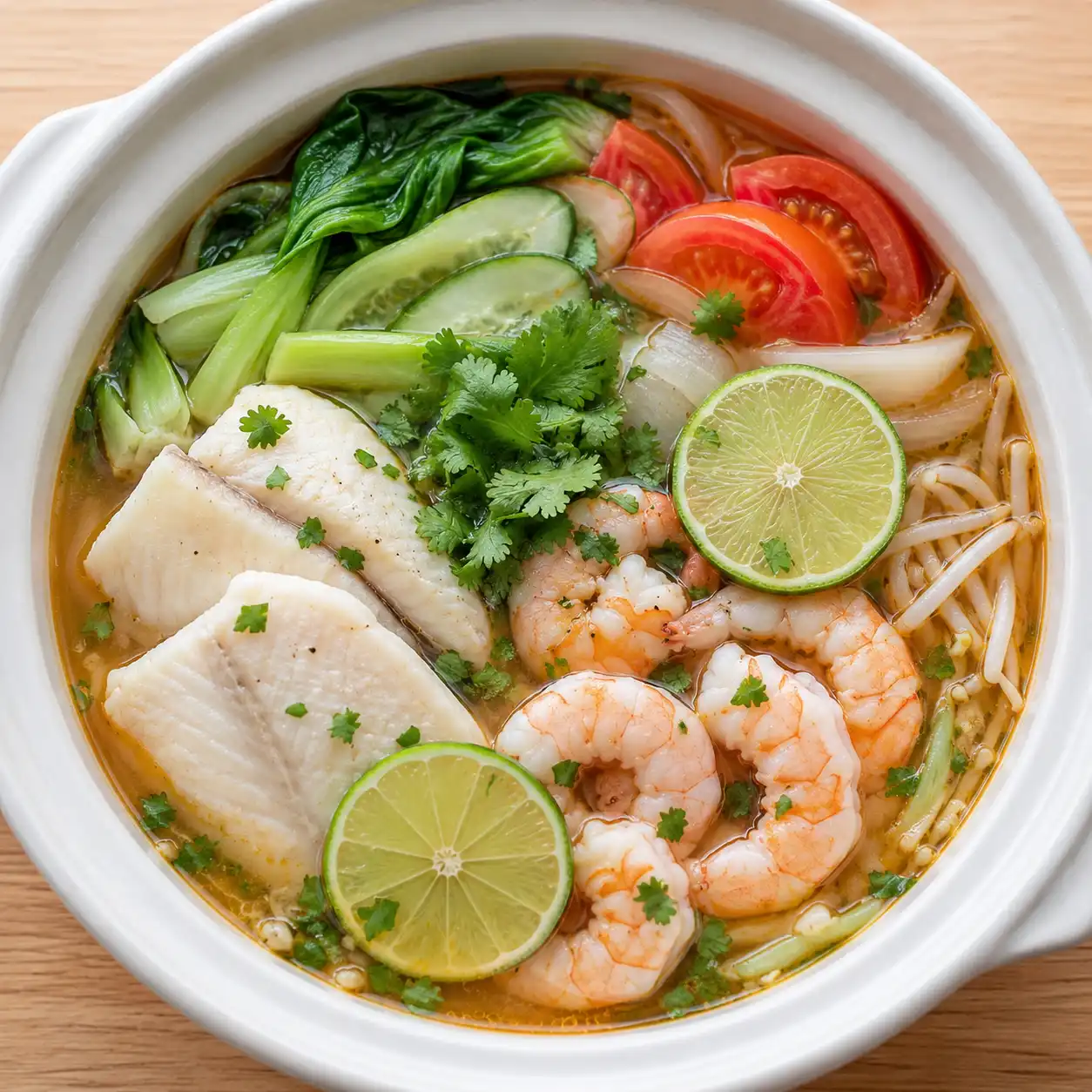 秘魯香菜萊姆白魚鍋