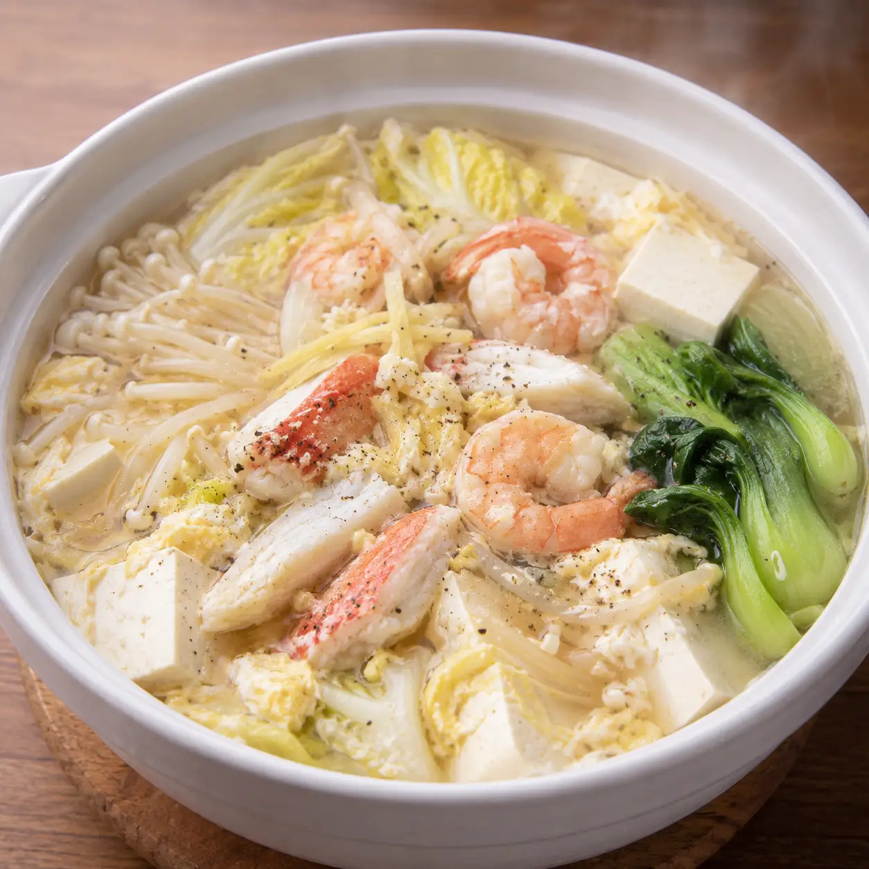 新加坡胡椒蟹味豆腐蝦鍋