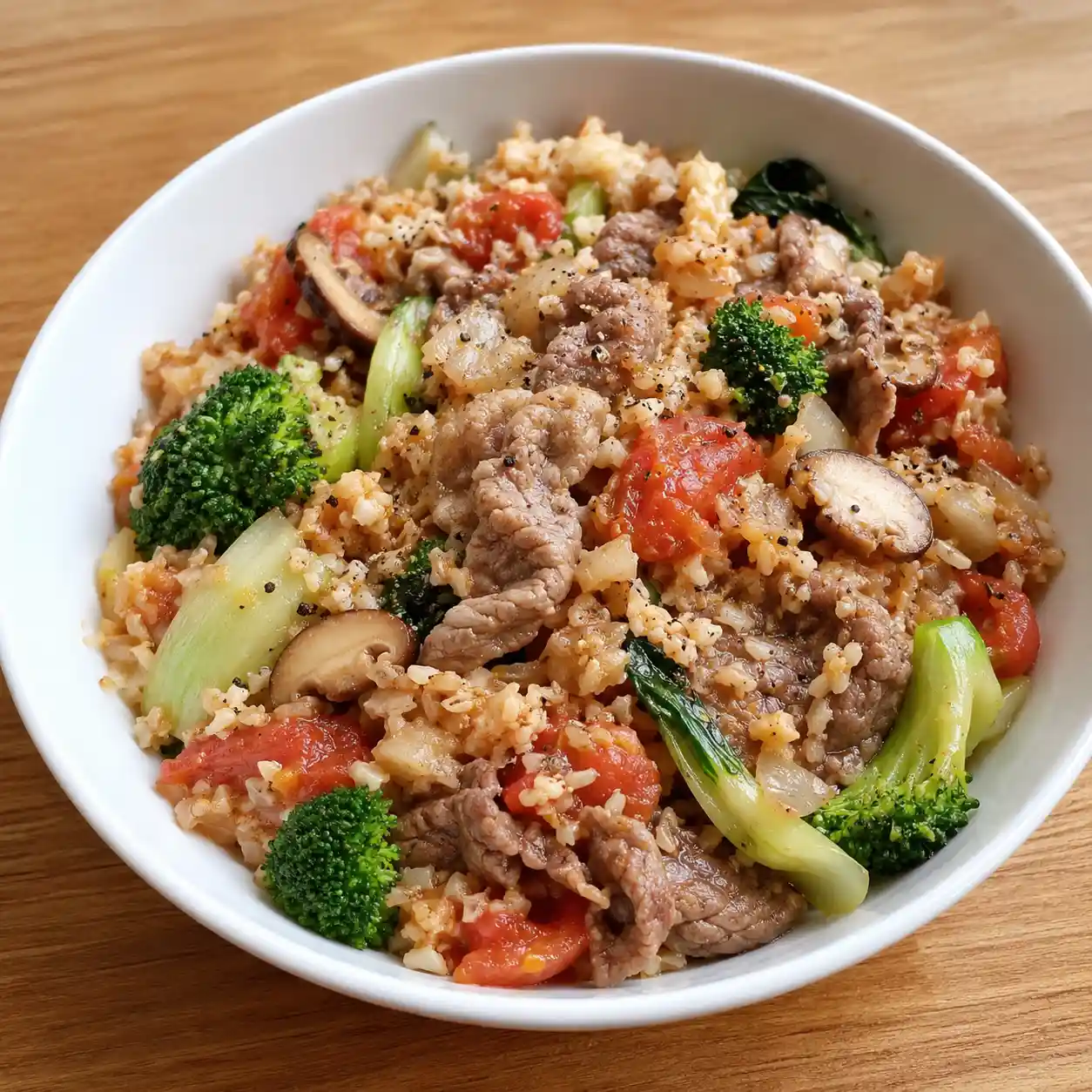 番茄瘦牛花椰米鍋飯