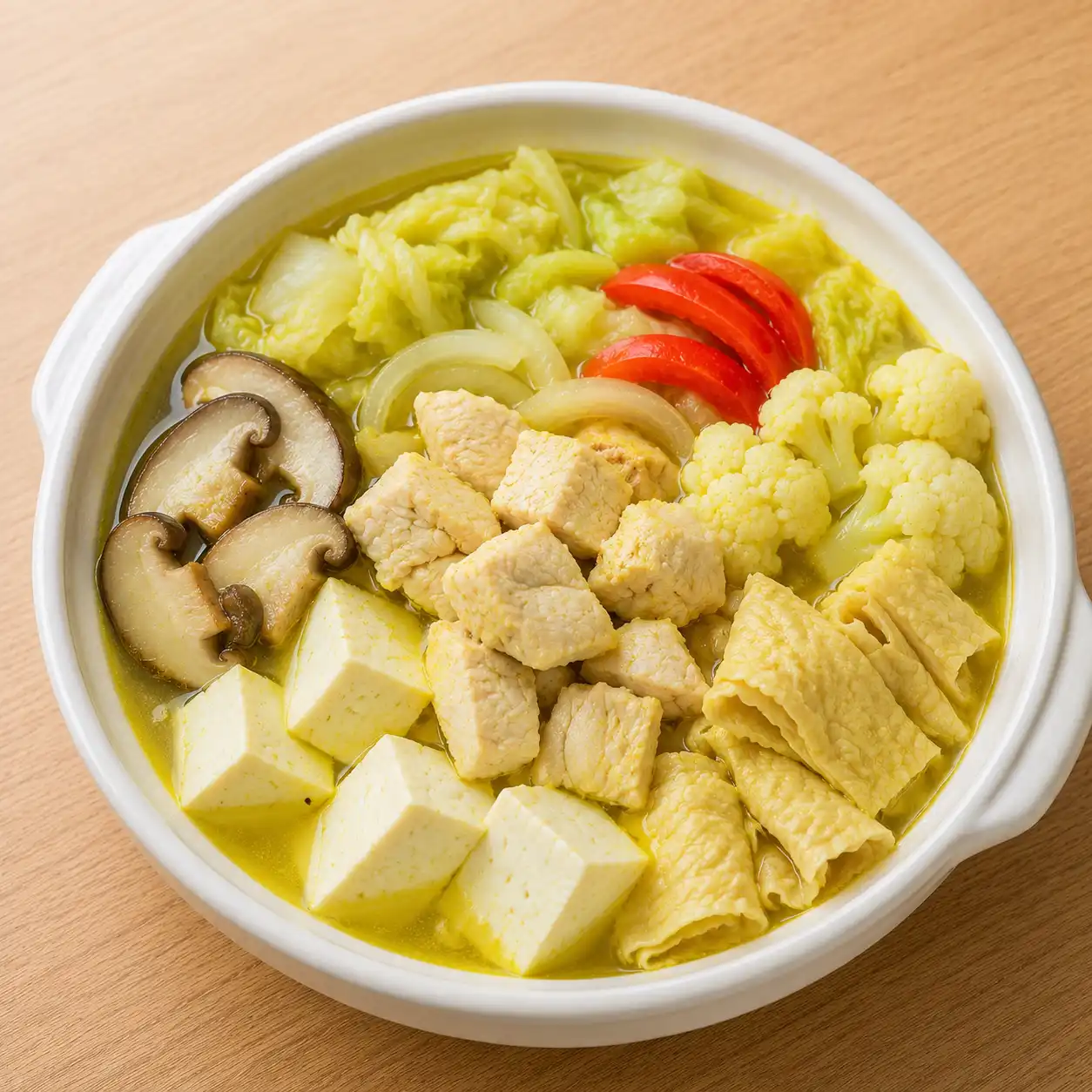 咖哩薑黃雞豆腐豆皮鍋