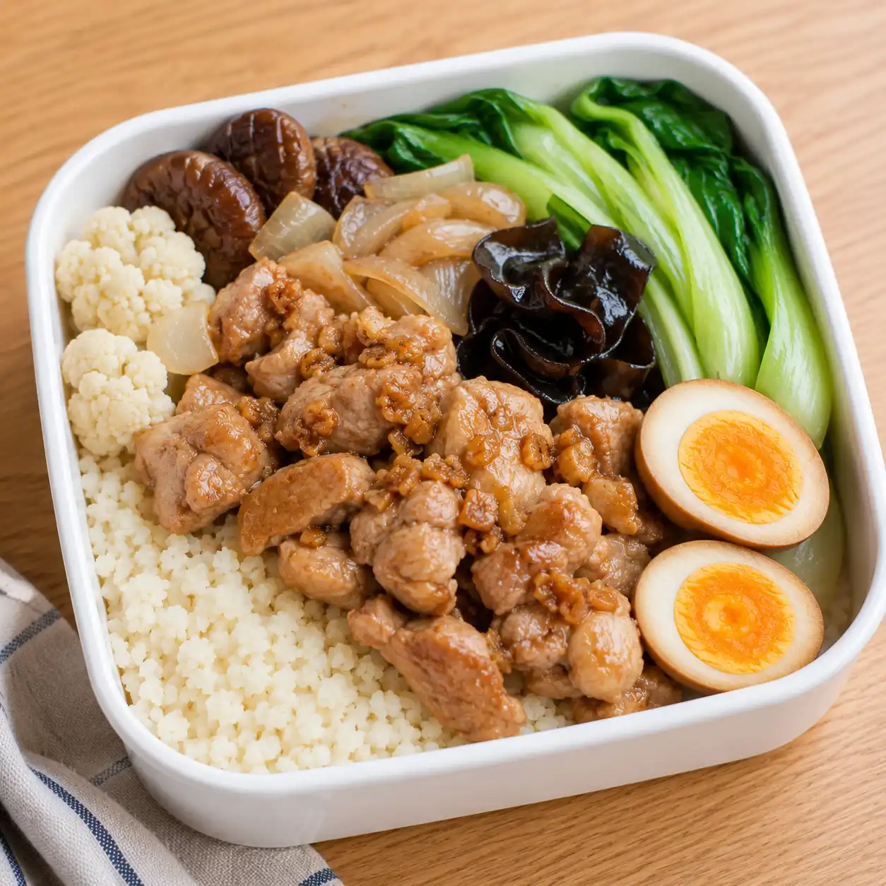 蒜香雞腿瘦肉滷蛋便當