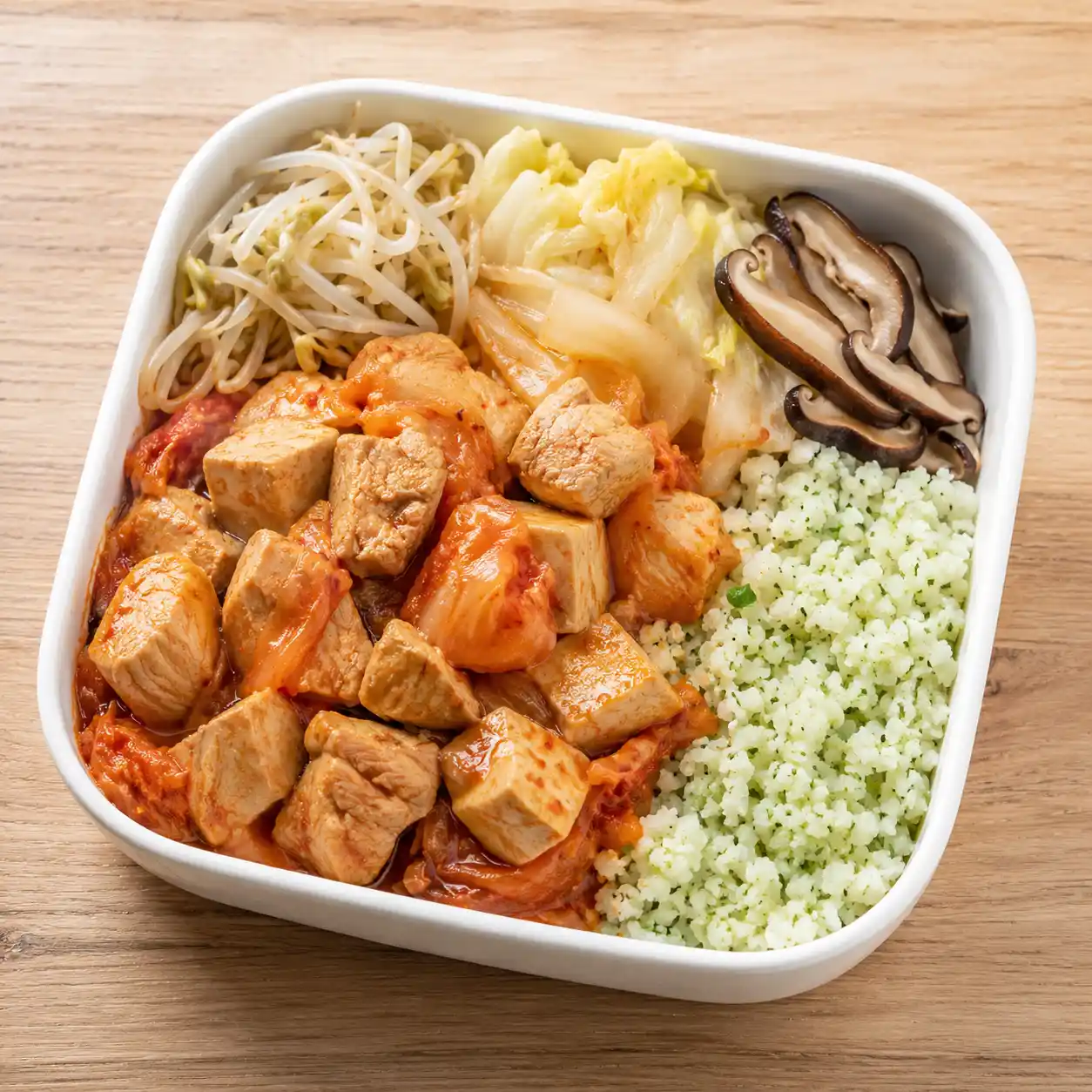 滷雞胸豆腐泡菜花椰米便當