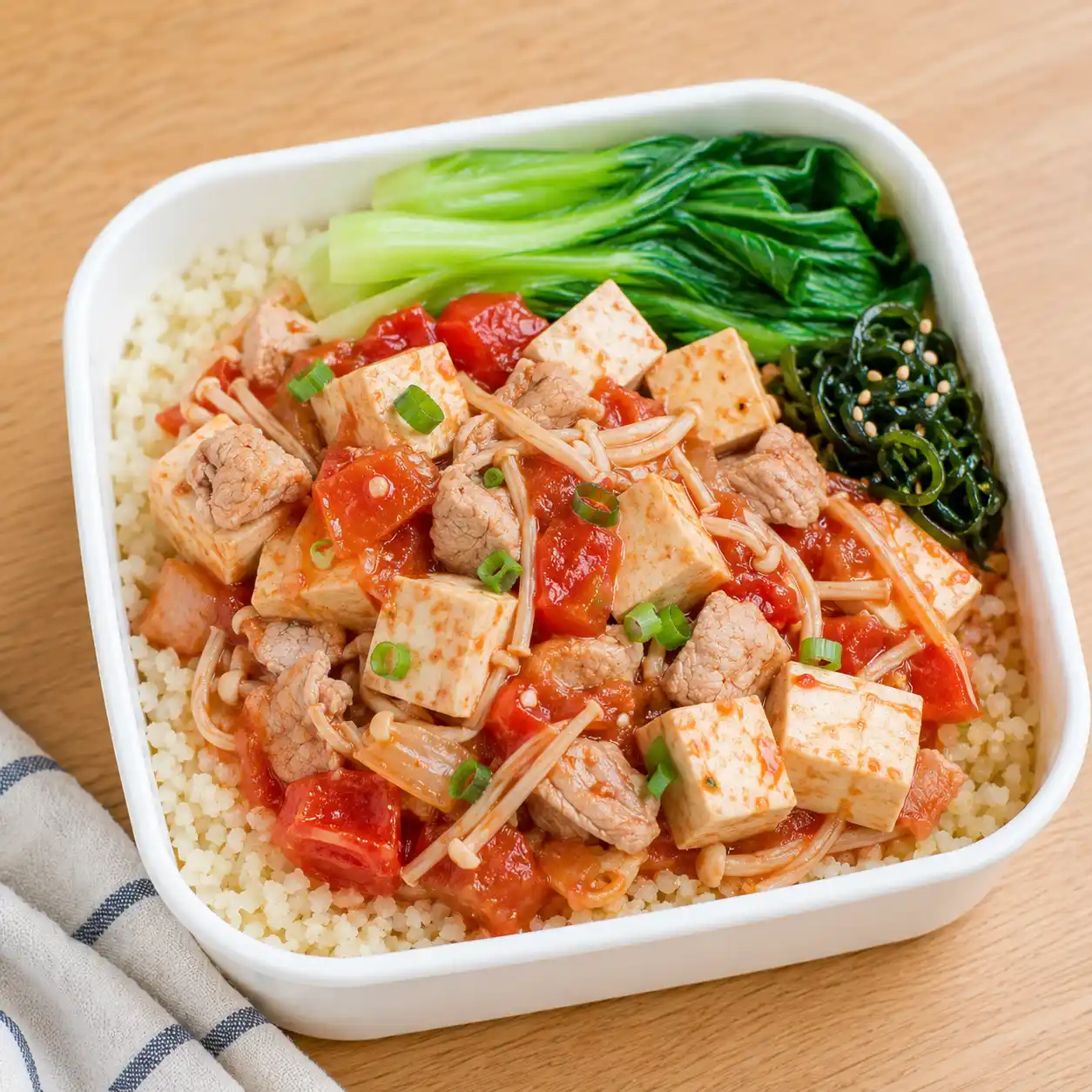 番茄瘦肉豆腐滷汁便當