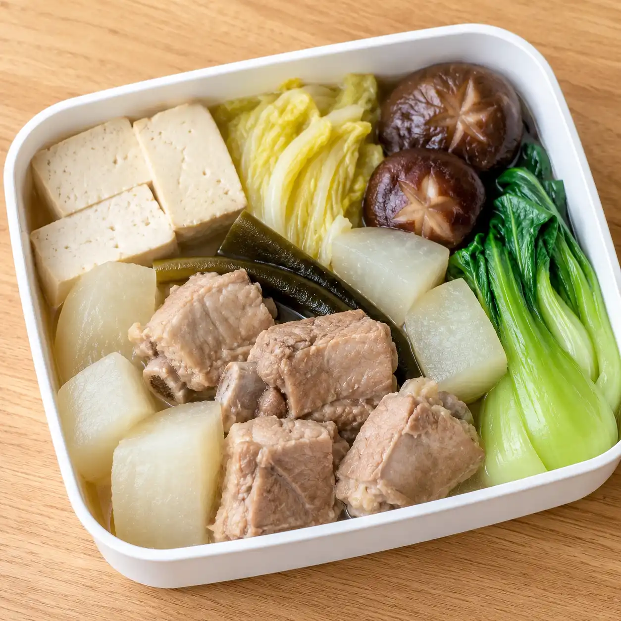 昆布蘿蔔豆腐滷排骨餐