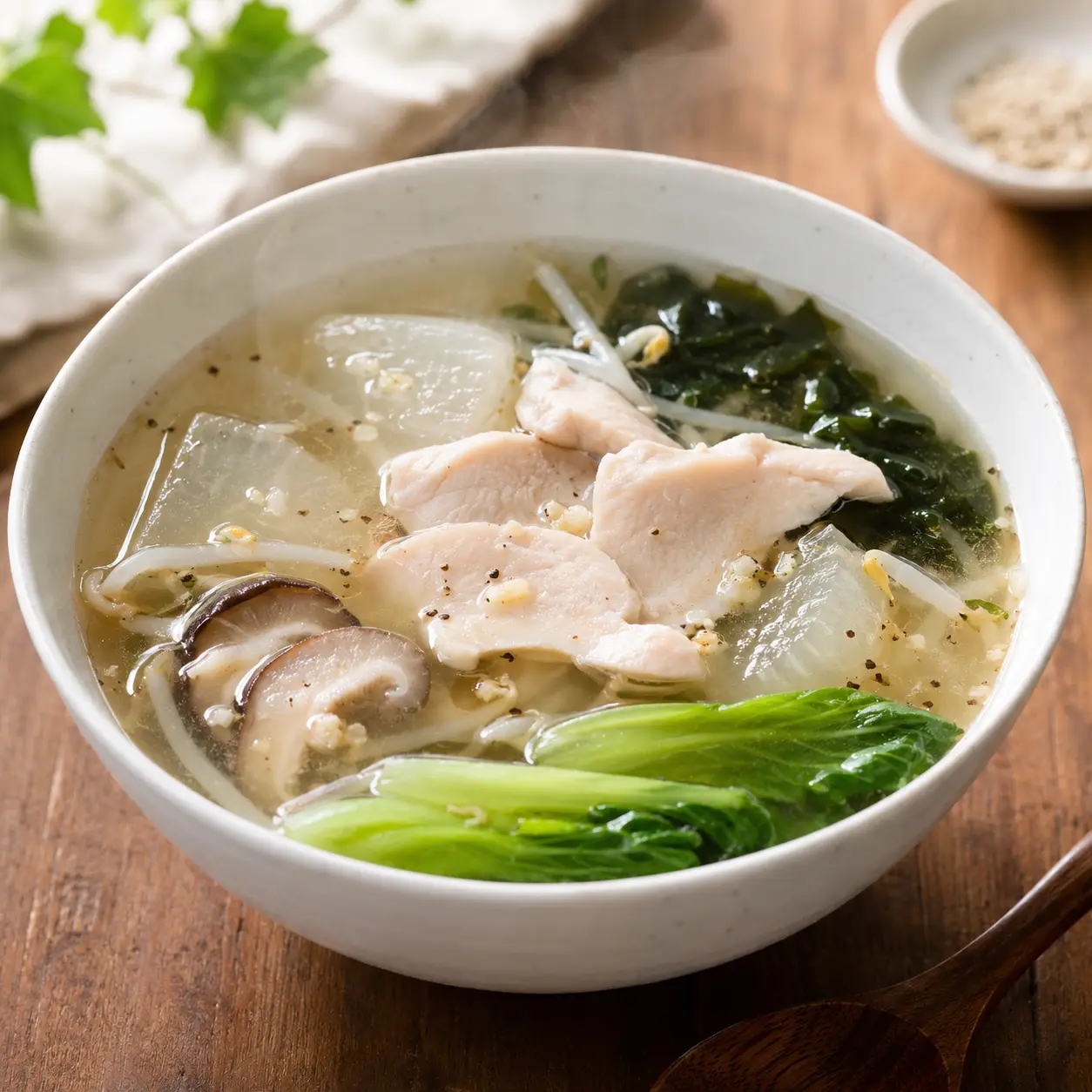 蒜香白胡椒雞肉片冬瓜湯