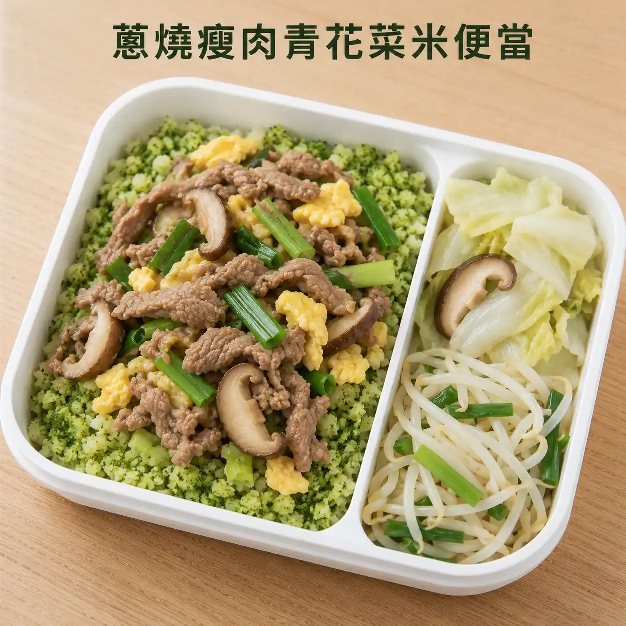 蔥燒瘦肉青花菜米便當