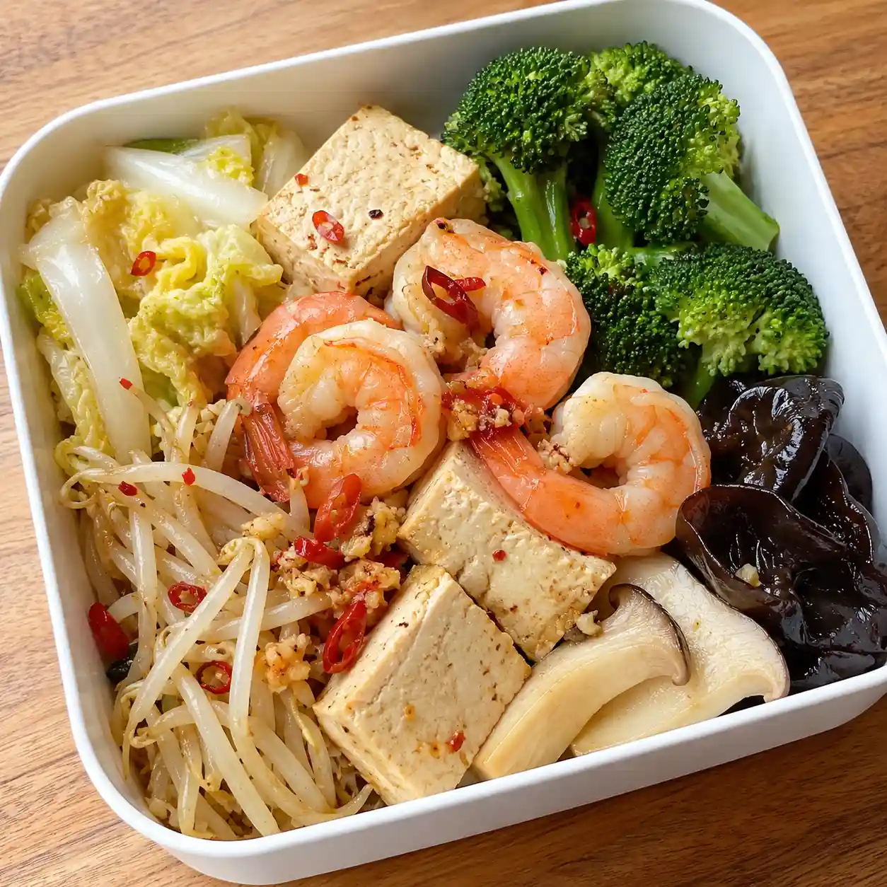 蒜辣豆腐蝦仁滷味盒