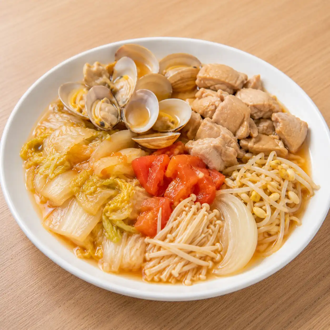 蛤蜊雞肉白菜滷拼盤