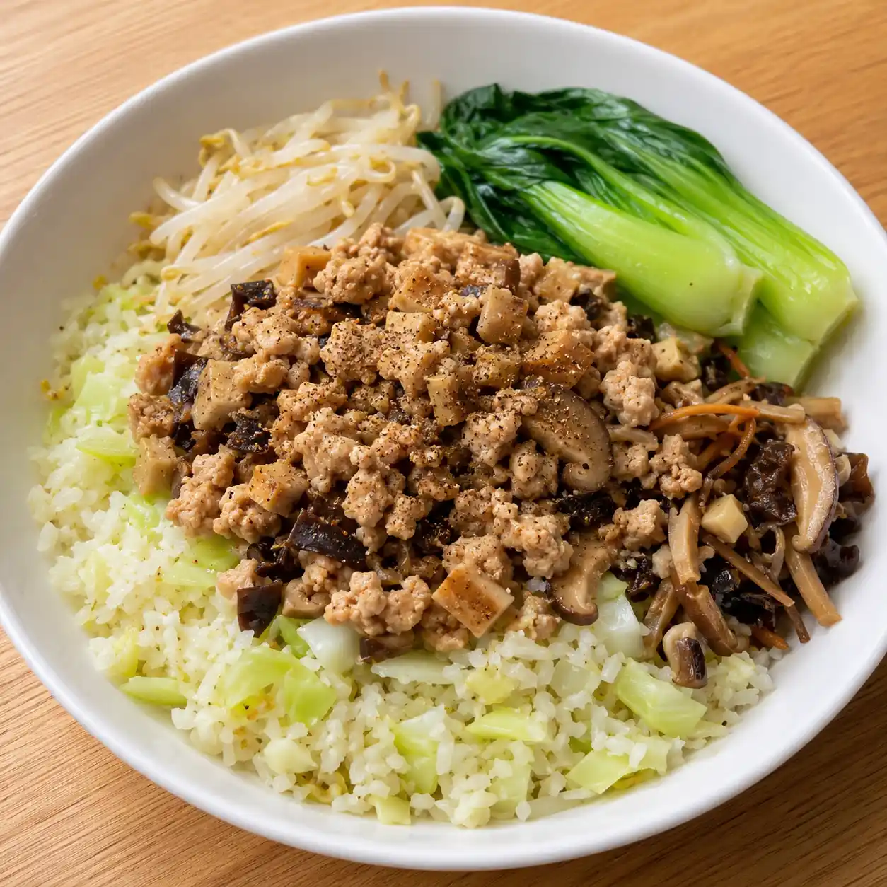 椒麻雞肉燥花椰米飯