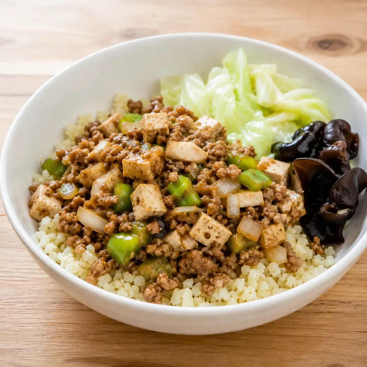 孜然瘦牛肉燥花椰米飯