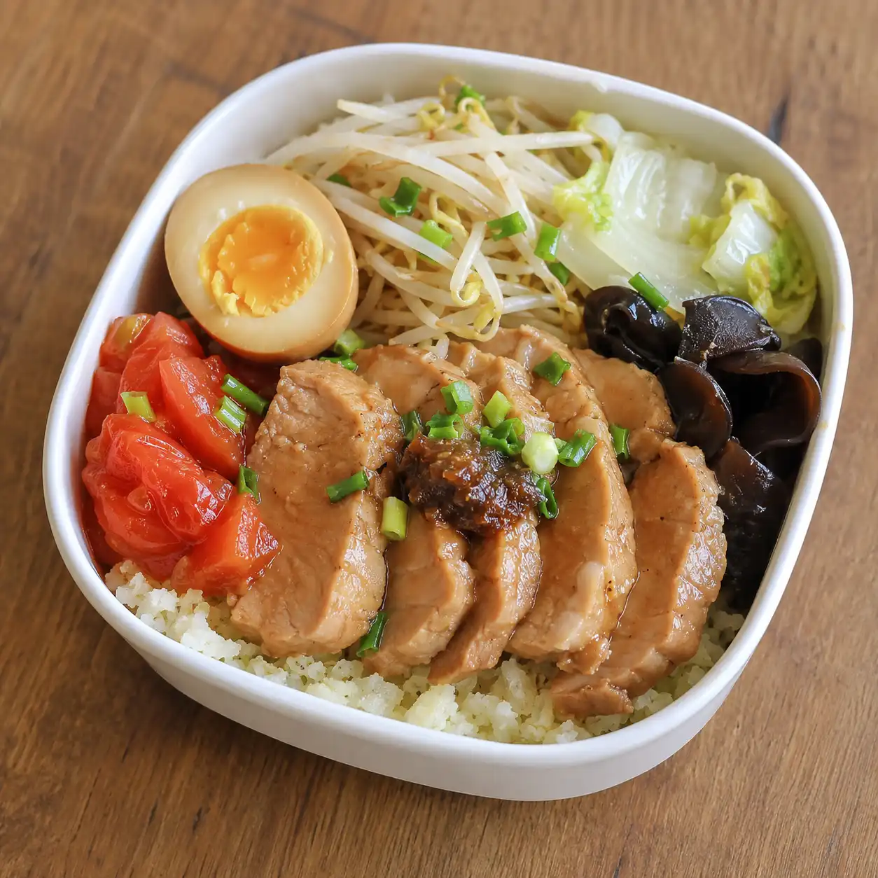 梅香滷里肌豆芽菜飯