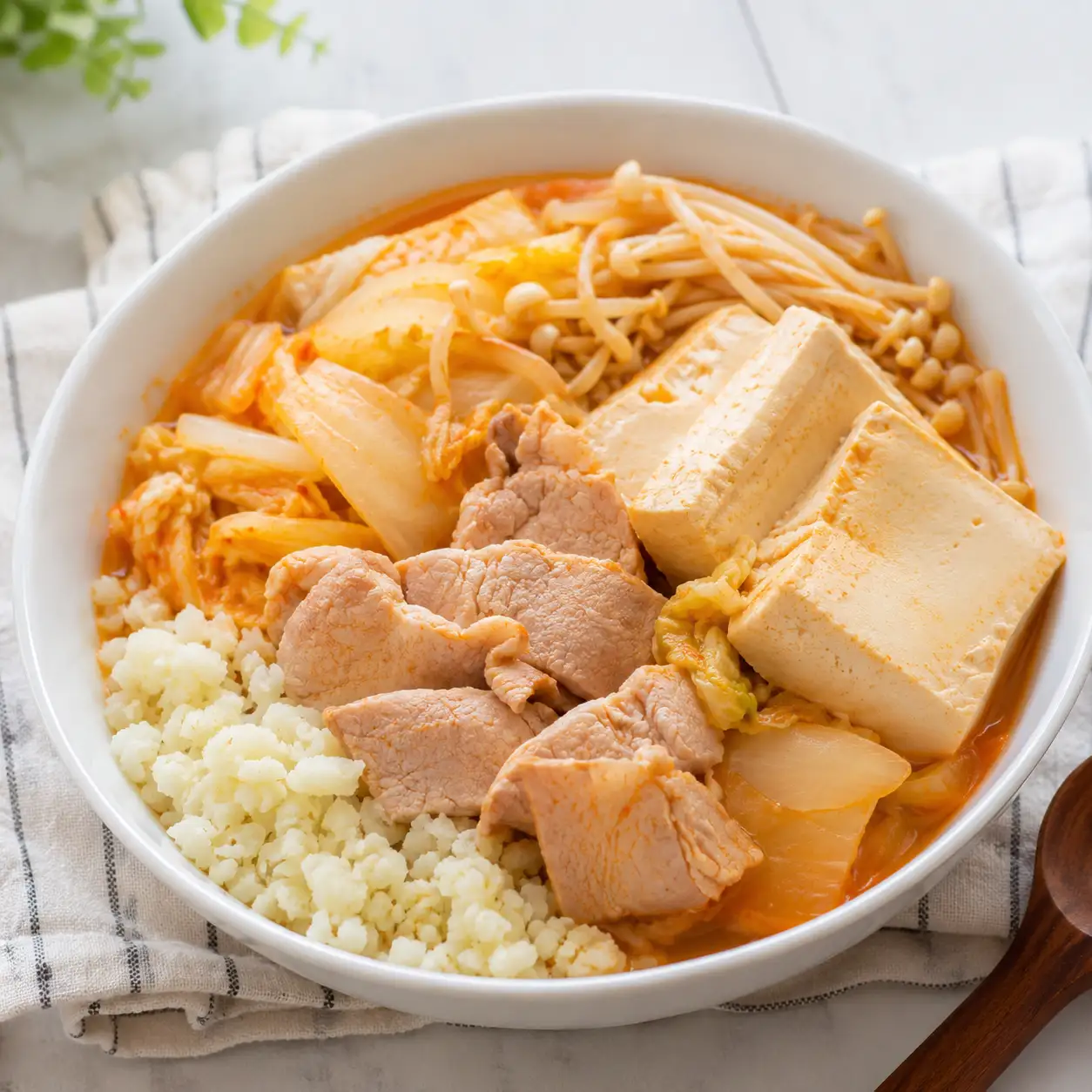 泡菜滷瘦肉豆腐鍋飯