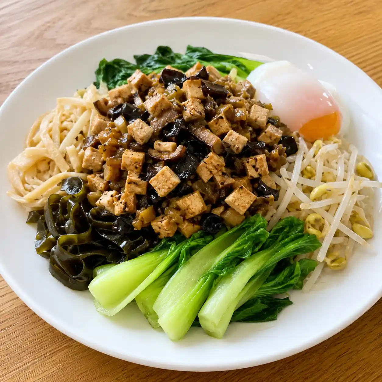 豆干瓜仔肉木耳拌菜盤