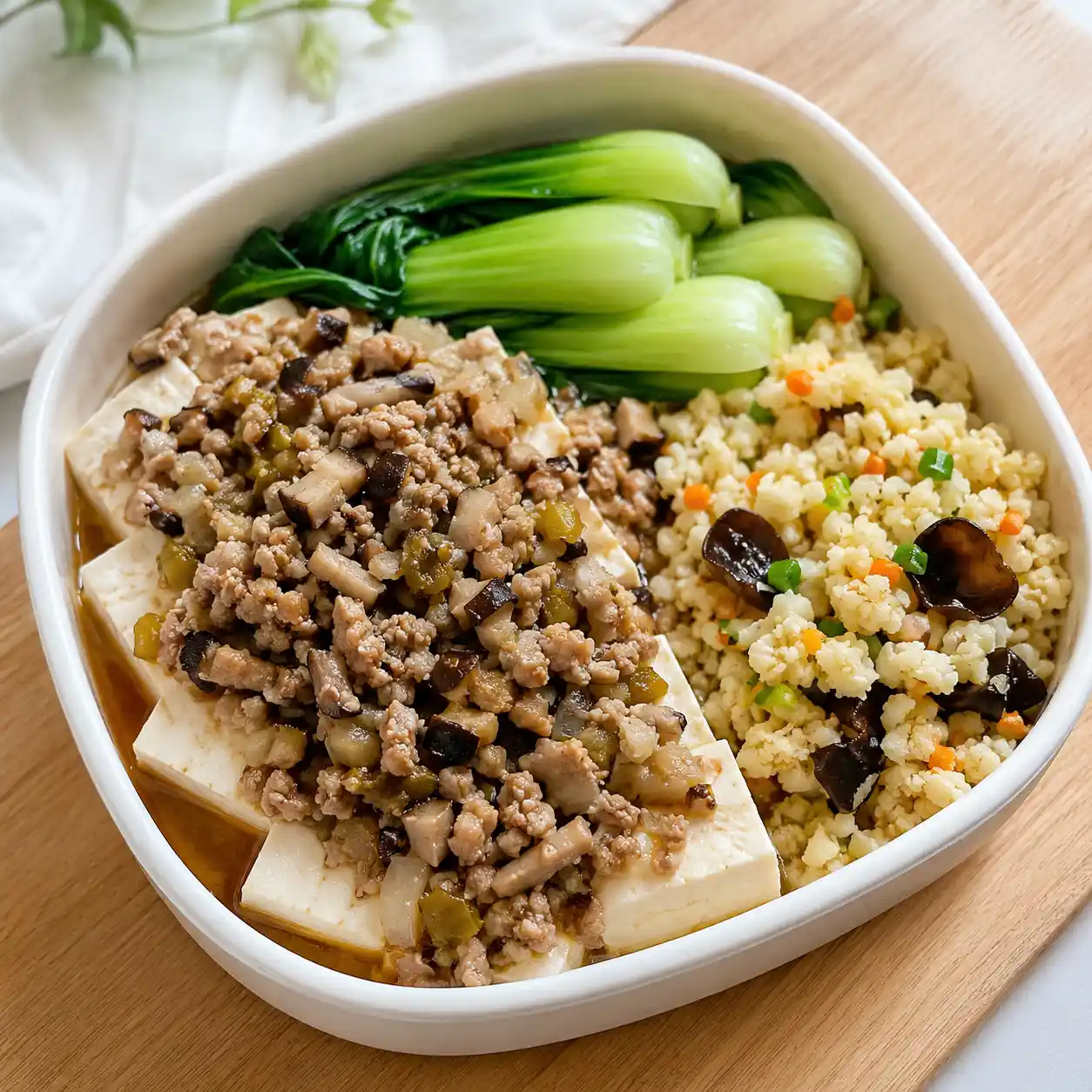 香菇瓜仔瘦肉蒸豆腐
