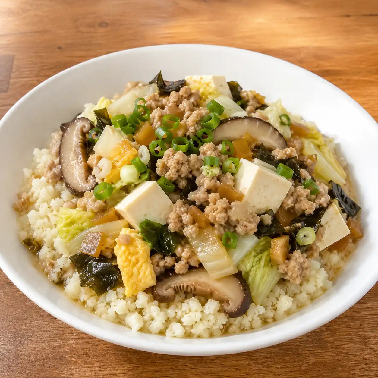 味噌香菇瓜仔豆腐肉末