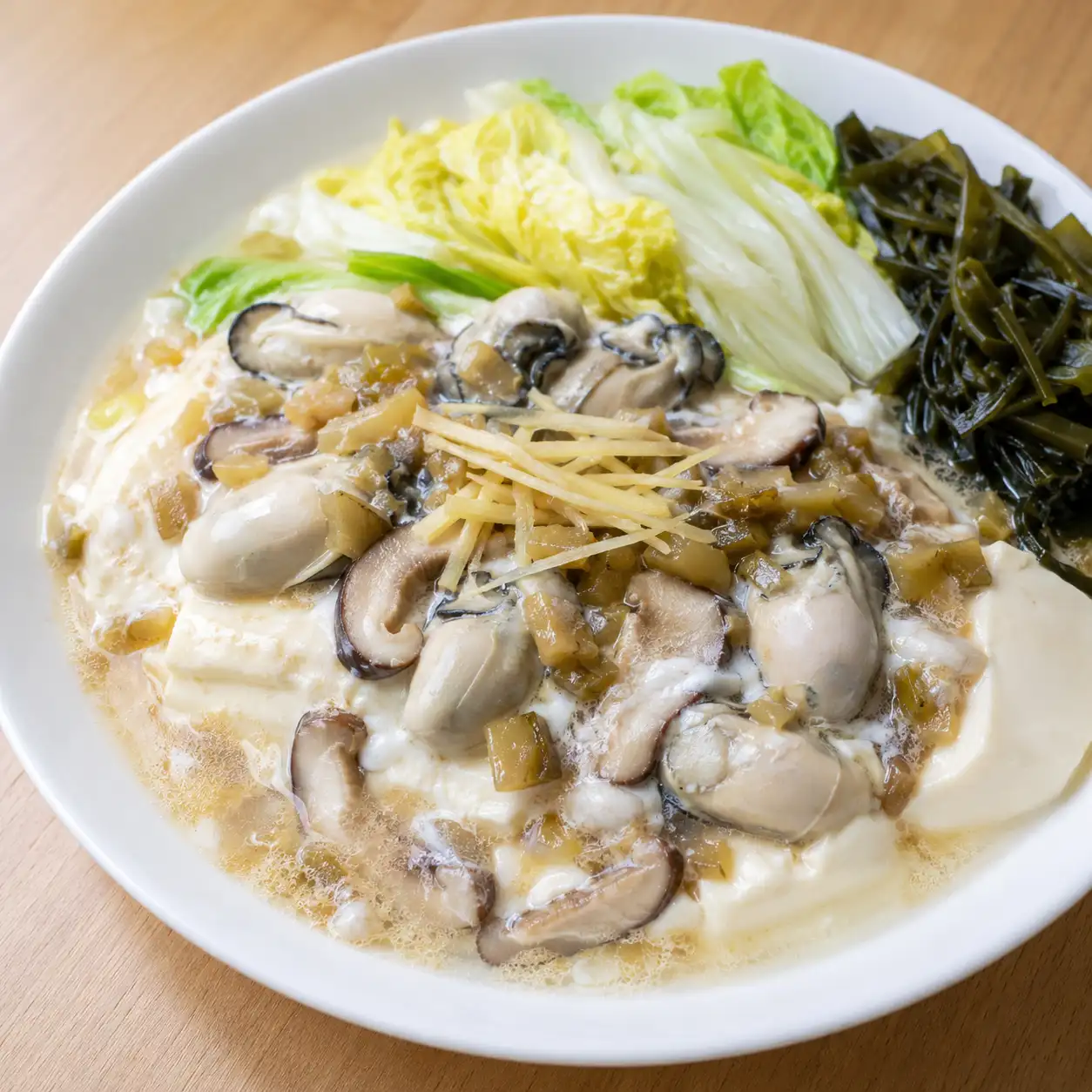 香菇瓜仔鮮蚵豆腐蒸