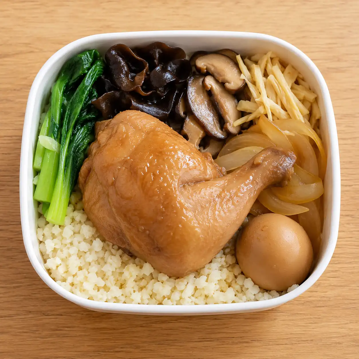 香菇木耳滷雞腿豆腐雙蛋白盒