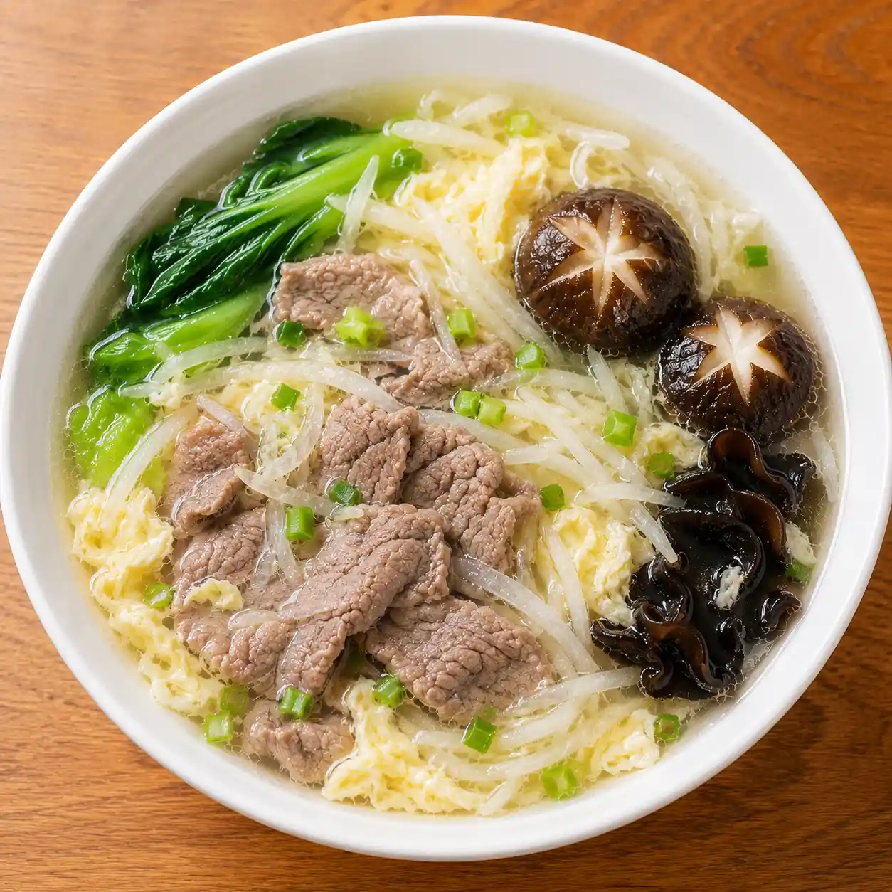 蘿蔔絲瘦牛蛋花清湯