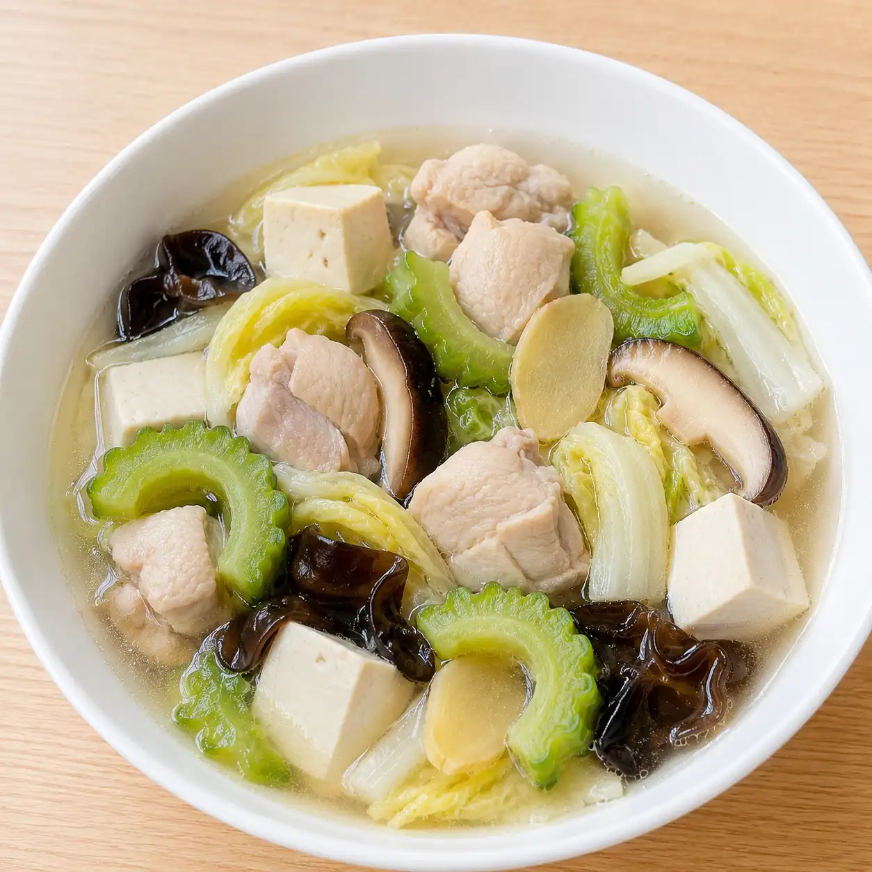 苦瓜雞腿豆腐清燉