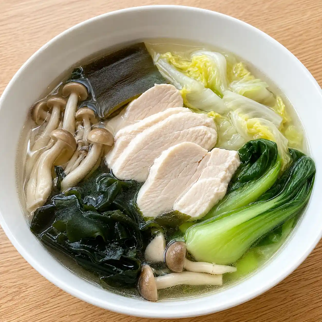 昆布火雞胸海帶芽清湯