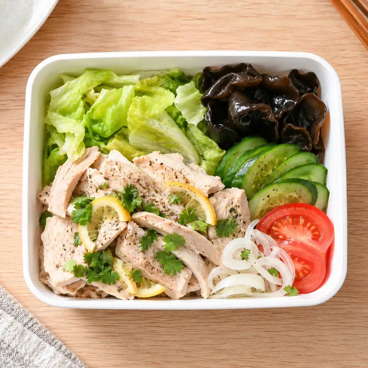 香菜檸檬火雞胸生菜冷盒