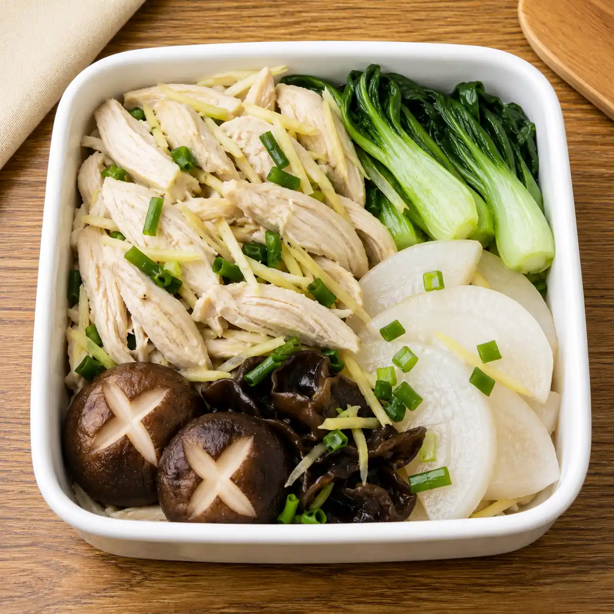 薑蔥雞胸白蘿蔔冷熱兩吃盒