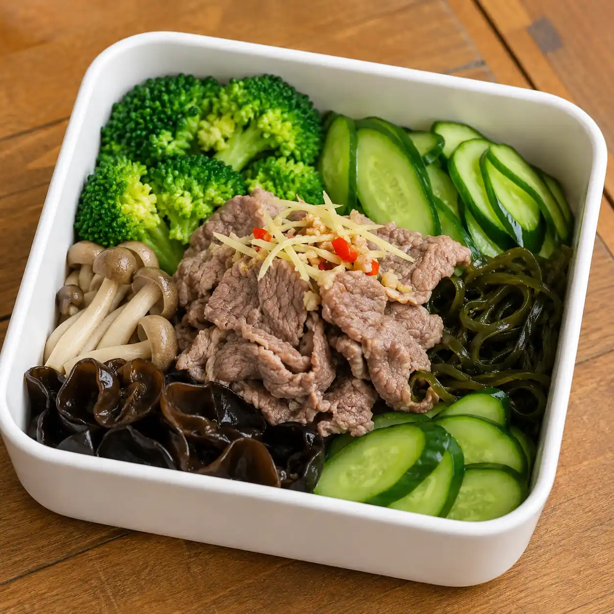 梅薑牛肉青花冷盒