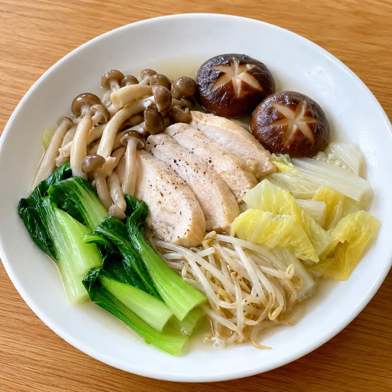 黑蒜雞胸菇菜少湯煮