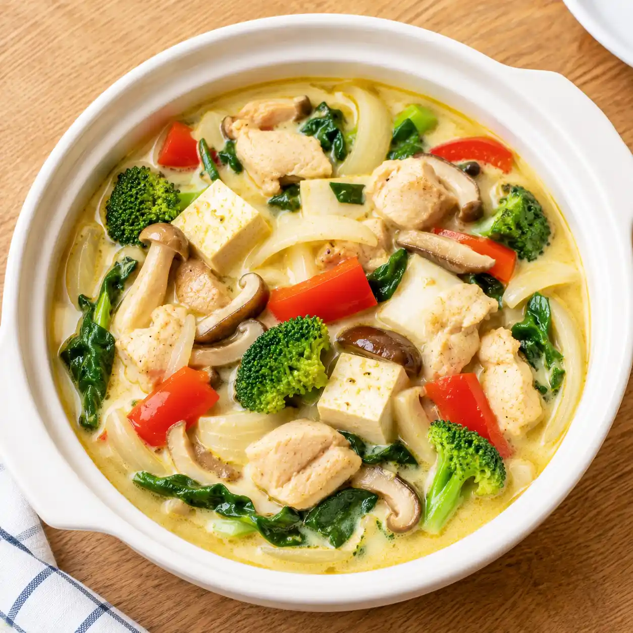 豆漿咖哩雞胸豆腐鍋
