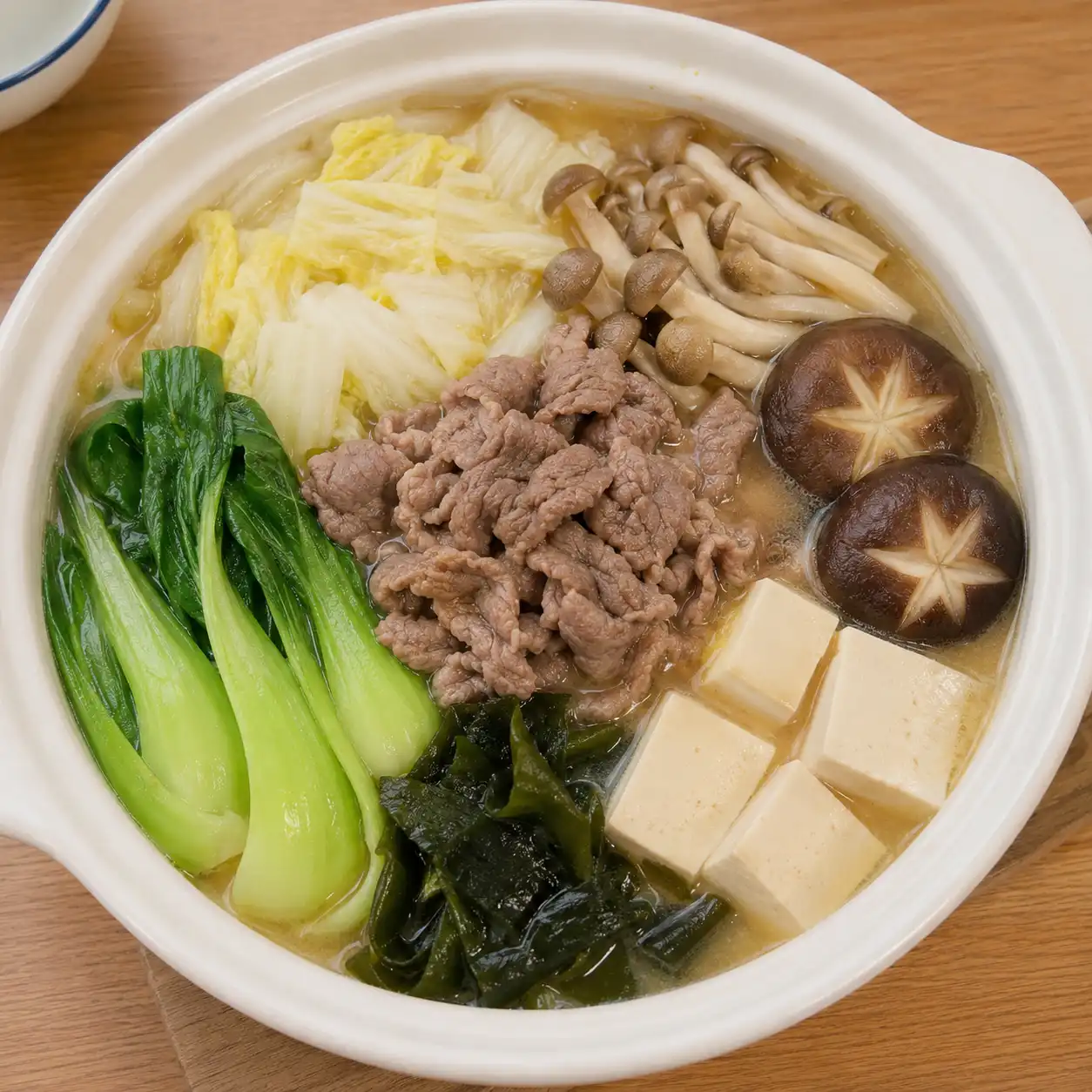 味噌瘦牛豆腐菇菜鍋