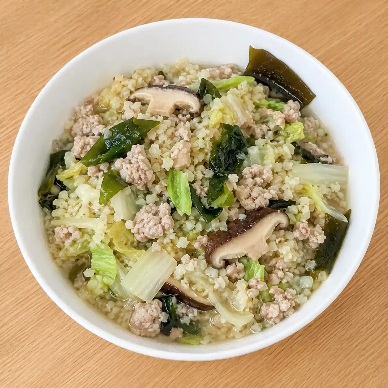昆布瘦豬肉末海帶芽花椰米