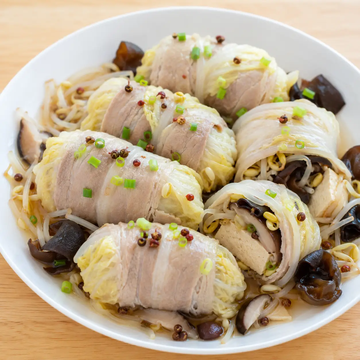 麻香豬里肌白菜豆腐捲