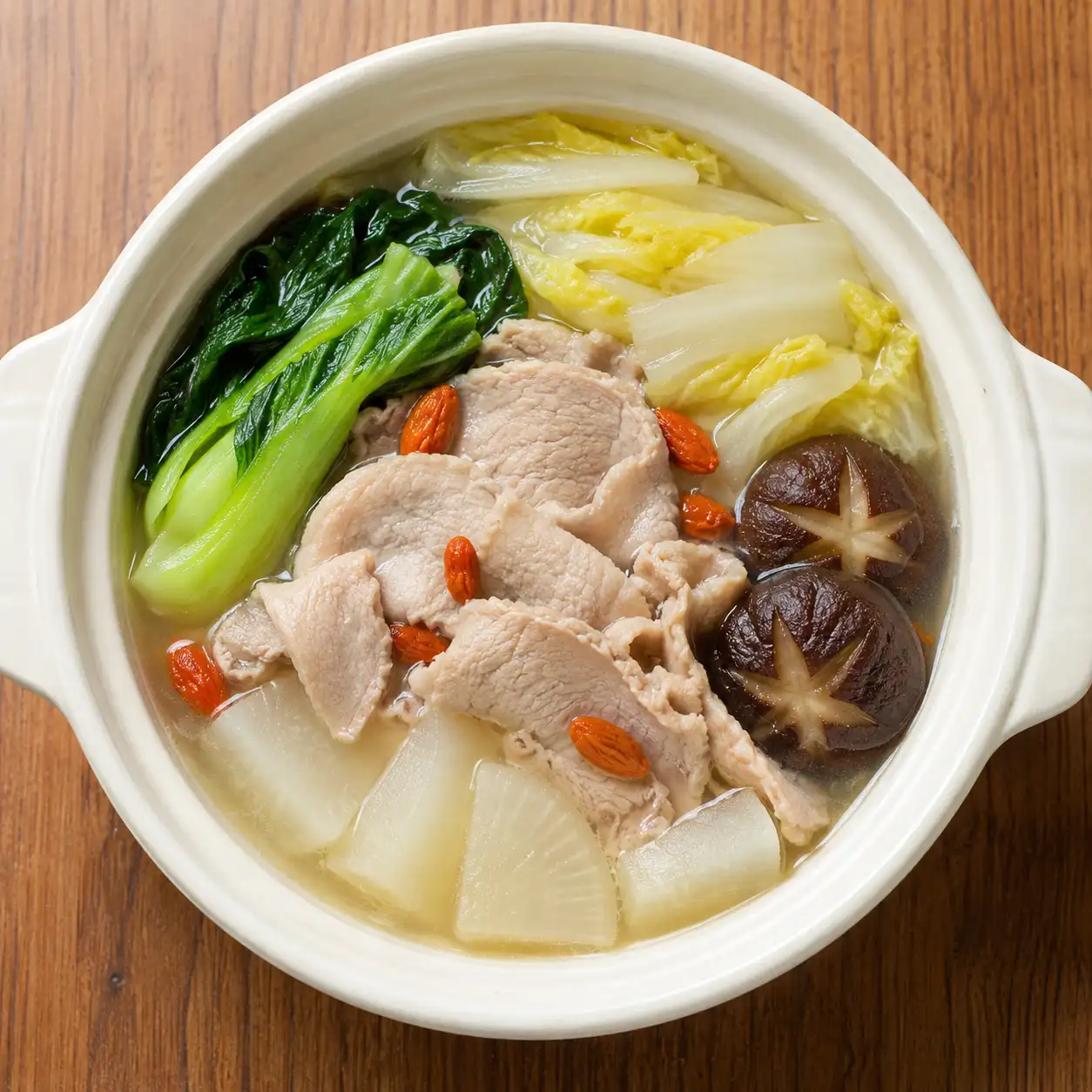藥膳感里肌香菇蘿蔔煲
