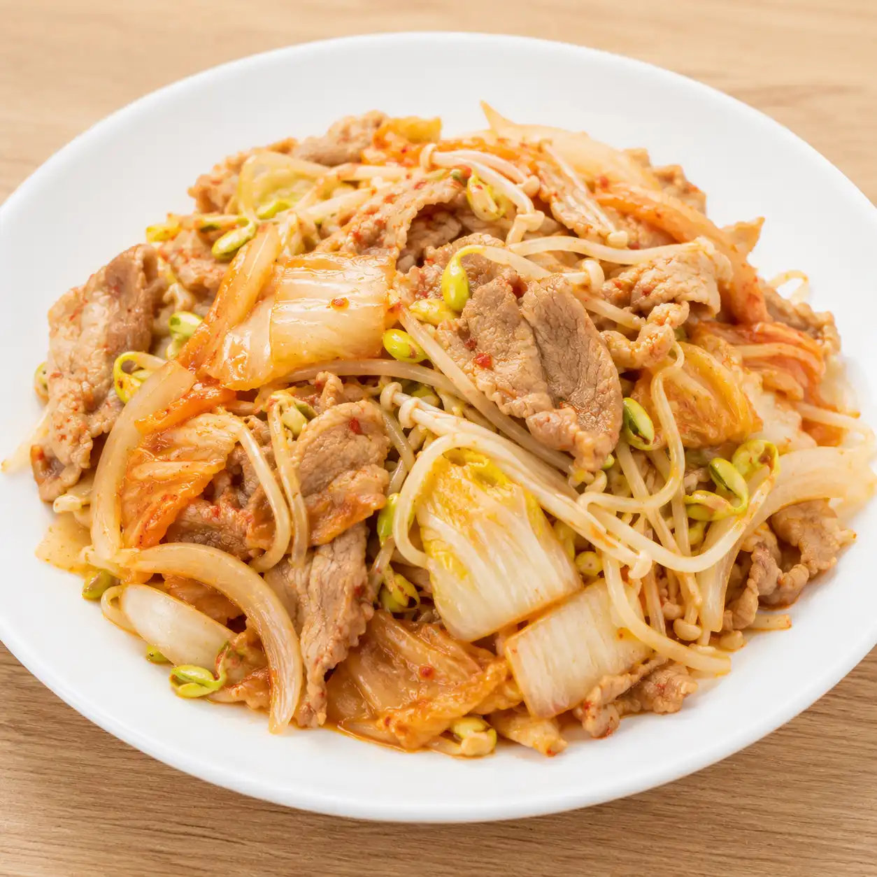 韓式泡菜里肌黃豆芽炒