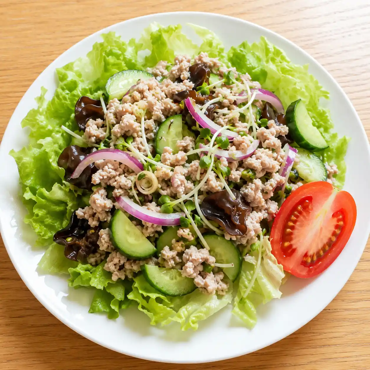 香茅檸檬瘦絞肉生菜冷盤
