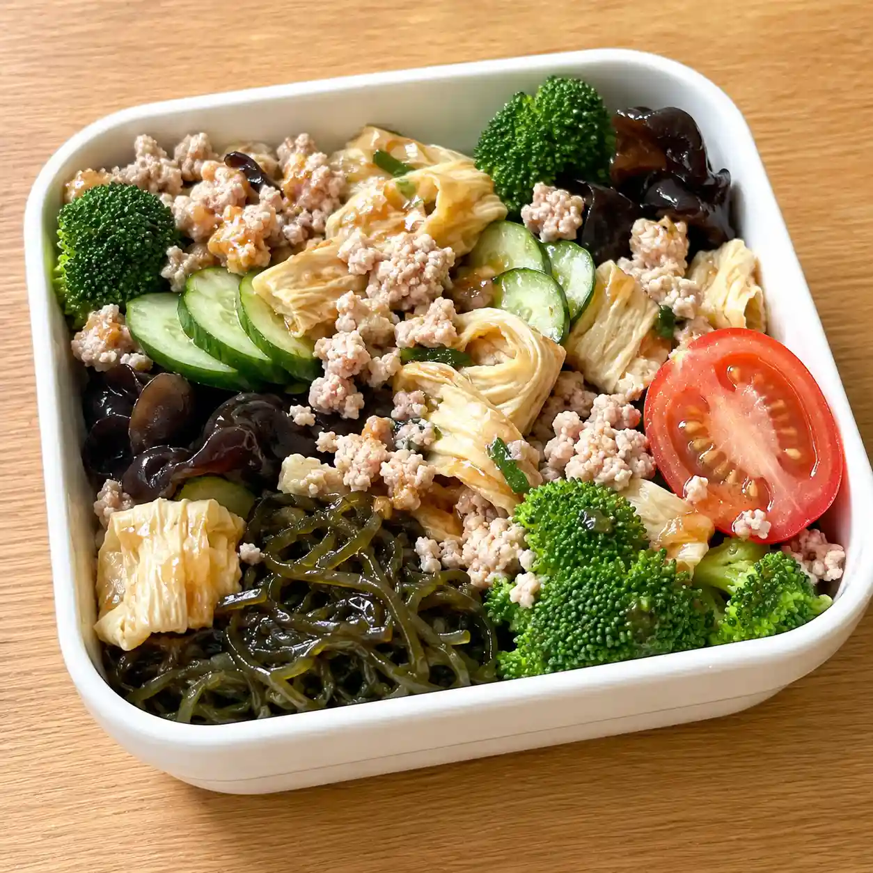 梅醋瘦絞肉青花冷盒