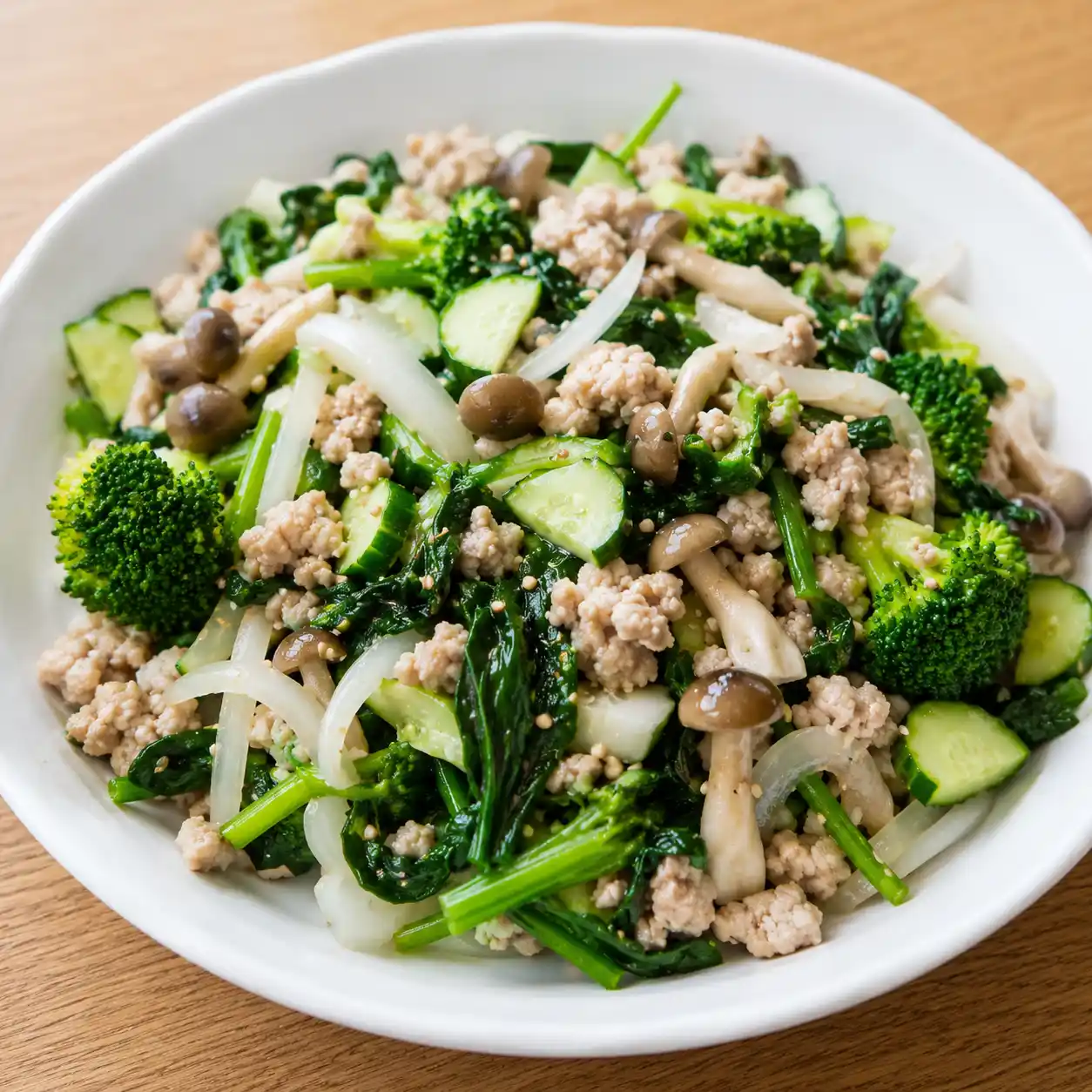 胡麻瘦絞肉菠菜溫沙拉